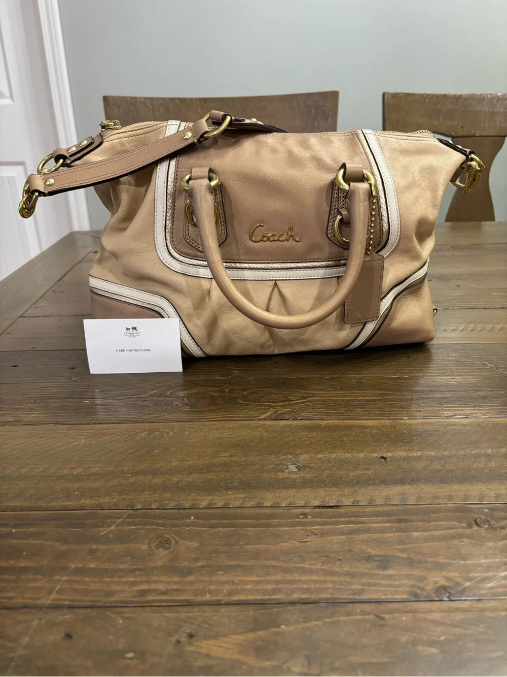 Coach Ashley Spectator Leather Satchel